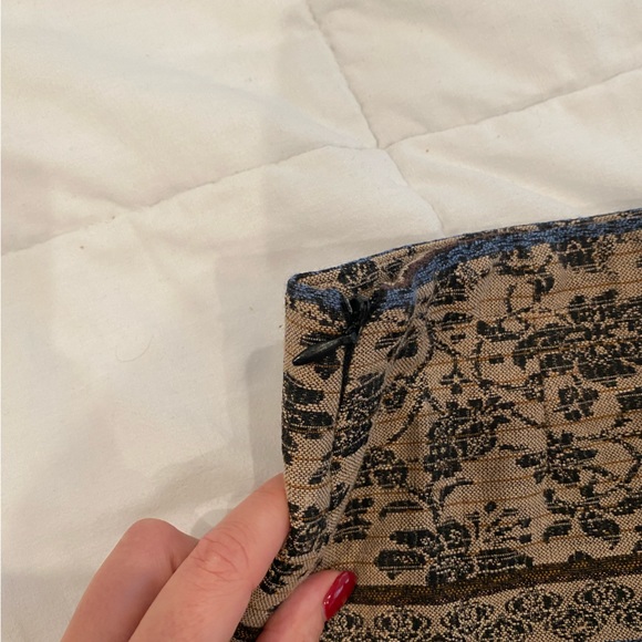 NWT Zara Taupe Brown Jacquard Girl Wrap Style Skirt Size:8 - Picture 7 of 10